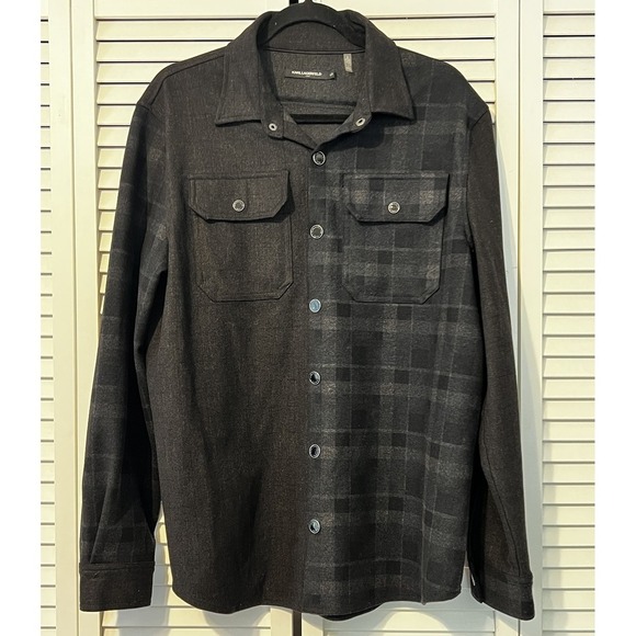 KARL LAGERFELD Button Up Men's Overcoat/Jacket.Size Large